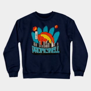 Pacific Clam, Epic Funny Apocalyptic Monster Attack Crewneck Sweatshirt